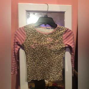 vintage y2k long sleeve cheetah print long sleeve top